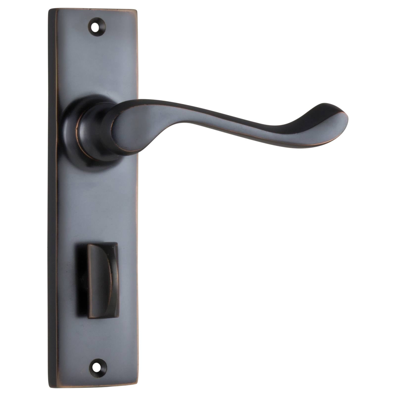 Fremantle Privacy Lever Set, Antique Copper