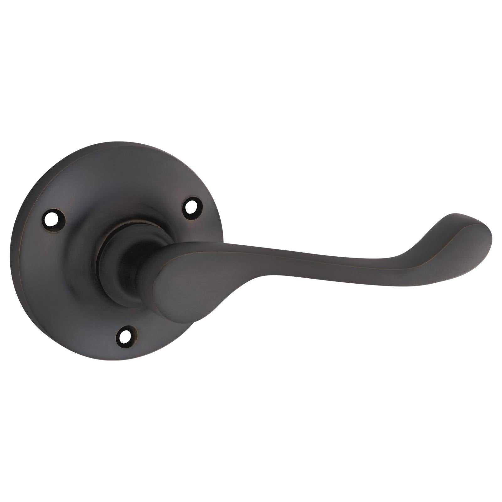 Victorian Lever on Rose Set, Antique Copper