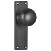 Victorian Knob Latch Set, Antique Copper