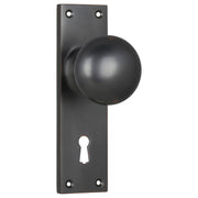 Victorian Knob Lock Set, Antique Copper