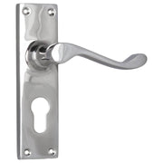 Victorian Euro Lever Set, Chrome