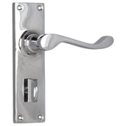 Victorian Privacy Lever Set, Chrome