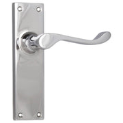 Victorian Lever Latch Set, Chrome