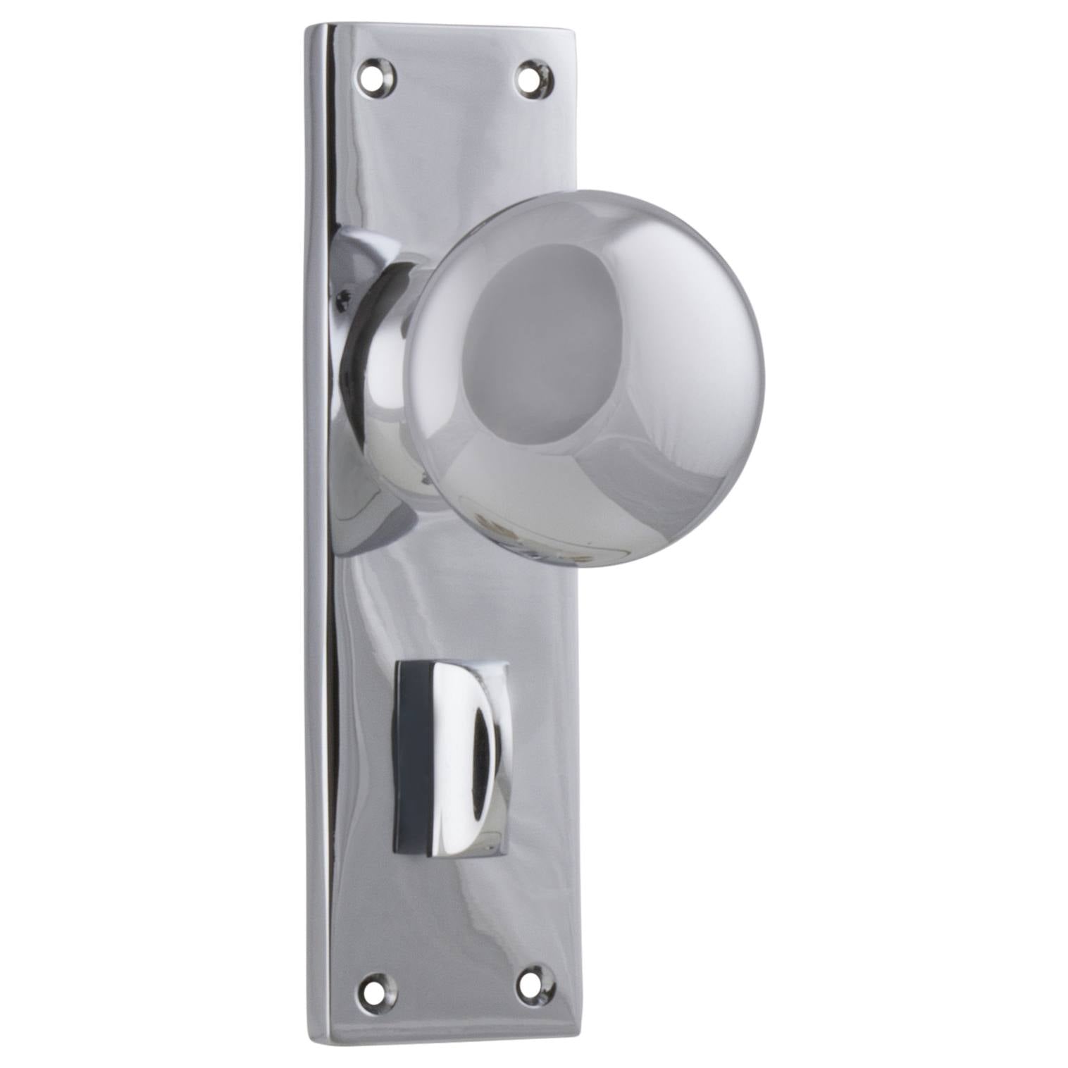 Victorian Privacy Knob Set, Chrome