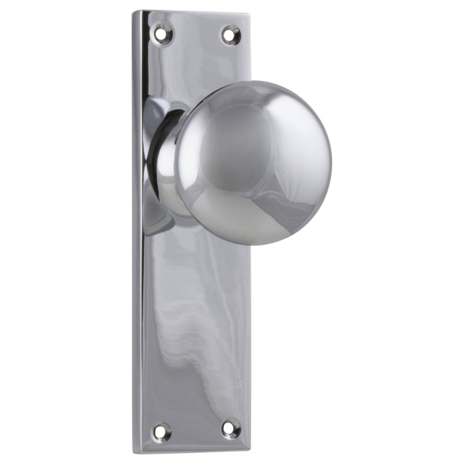 Victorian Knob Latch Set, Chrome