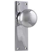 Victorian Knob Latch Set, Chrome