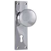 Victorian Knob Lock Set, Chrome