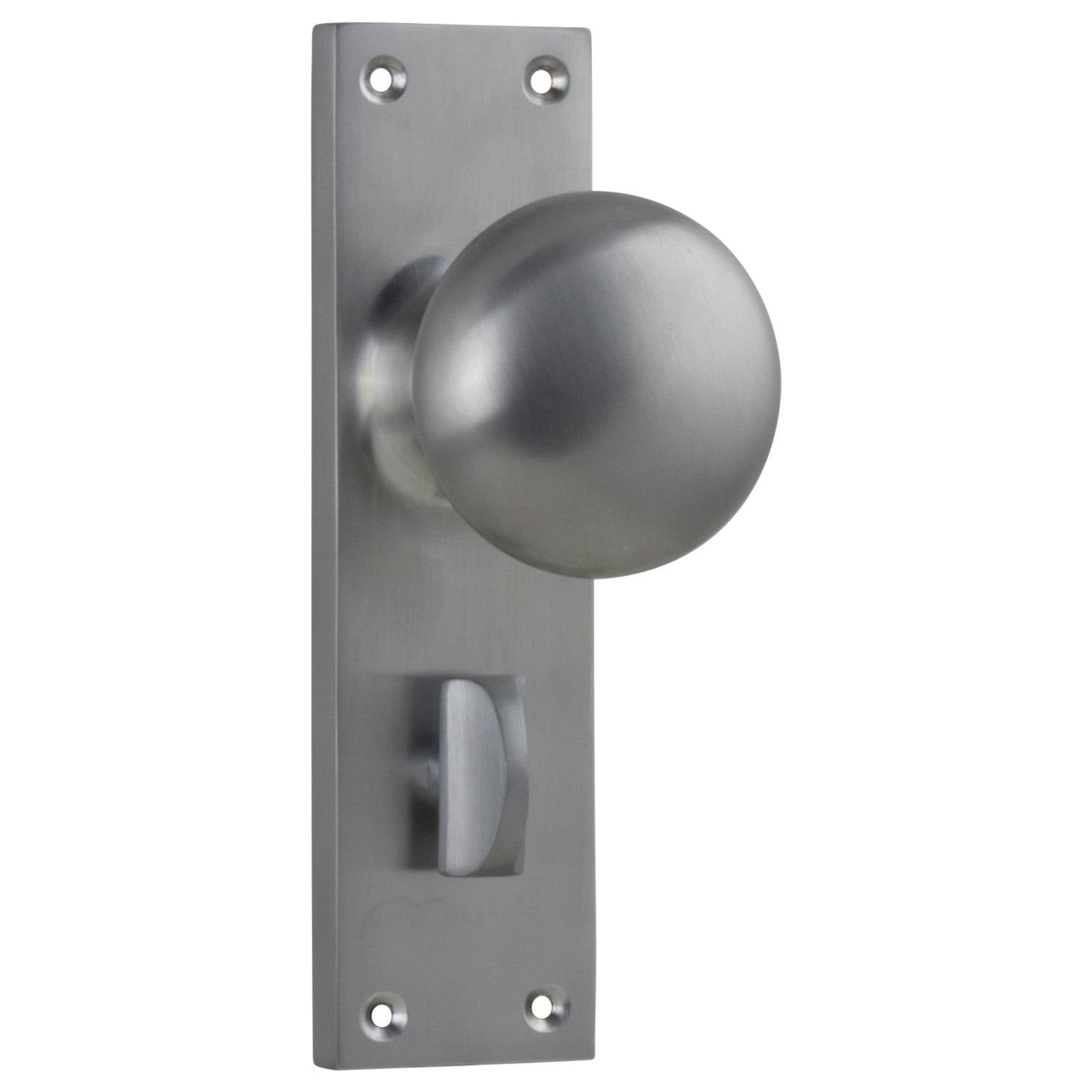 Victorian Privacy Knob Set, Satin Chrome