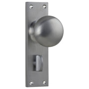 Victorian Privacy Knob Set, Satin Chrome