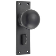 Victorian Privacy Knob Set, Matte Black