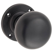 Victorian Knob on Rose Set, Matte Black