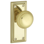 Small Richmond Knob Latch Set, Polished Brass