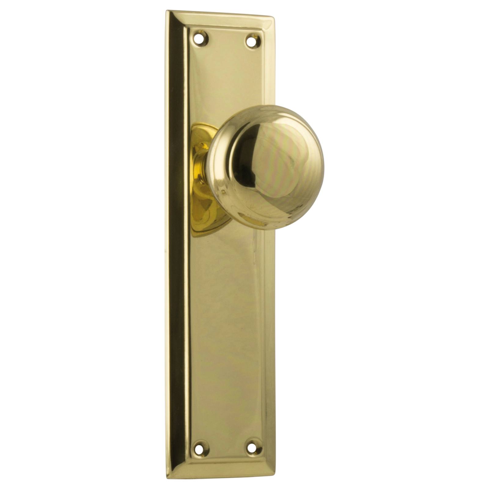 Richmond Knob Latch Set, Polished Brass