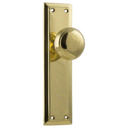 Richmond Knob Latch Set, Polished Brass