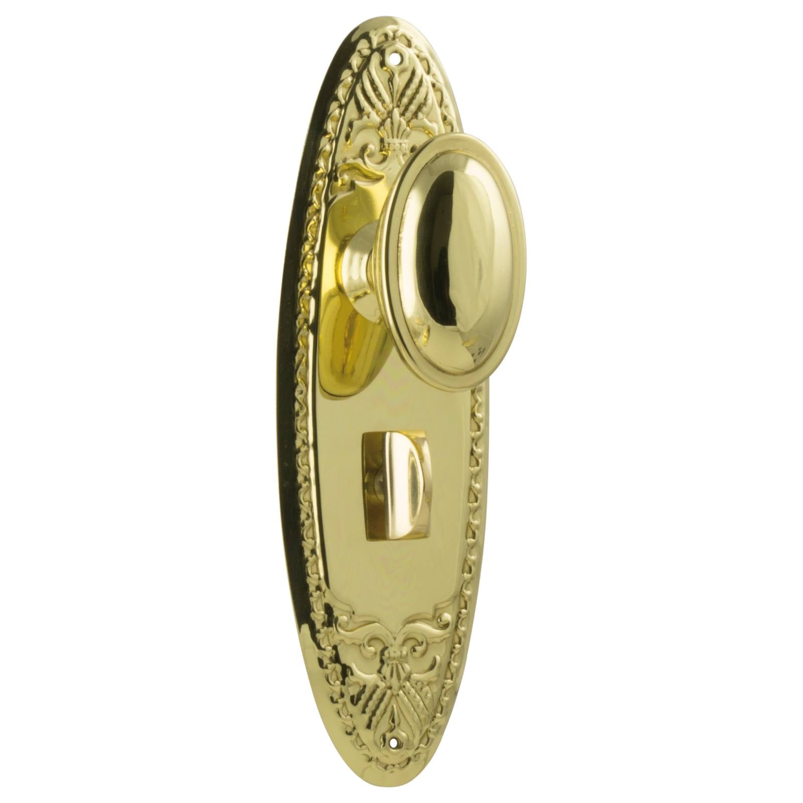 Fitzroy Privacy Knob Set, Polished Brass
