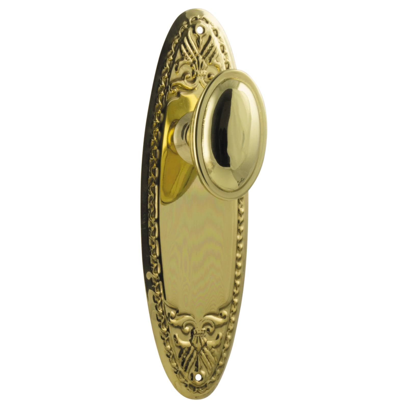 Fitzroy Knob Latch Set, Polished Brass