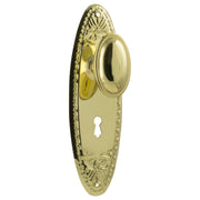 Fitzroy Knob Lock Set, Polished Brass