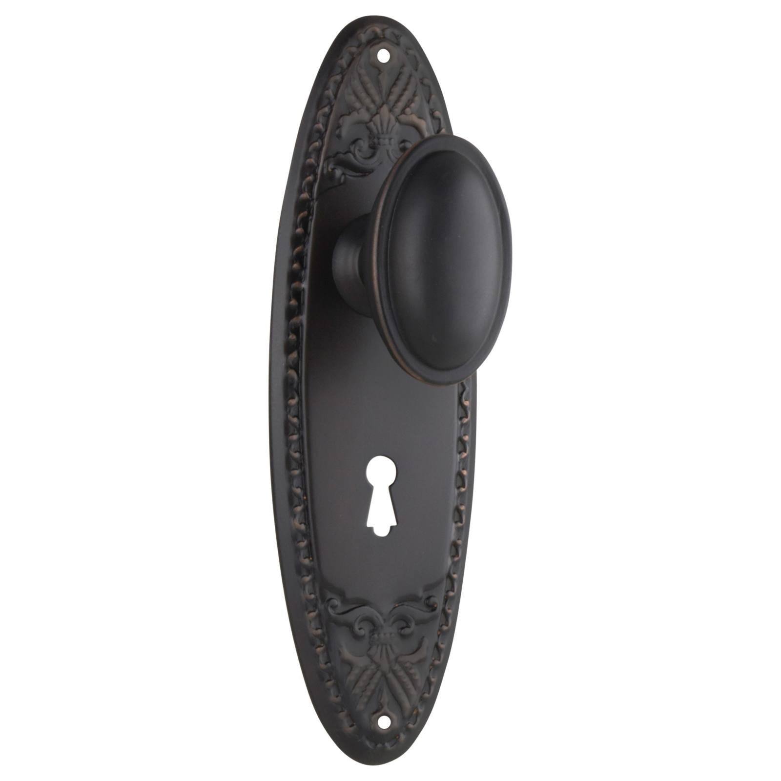 Fitzroy Knob Lock Set, Antique Copper