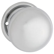 Plain Knob on Rose Set, Chrome