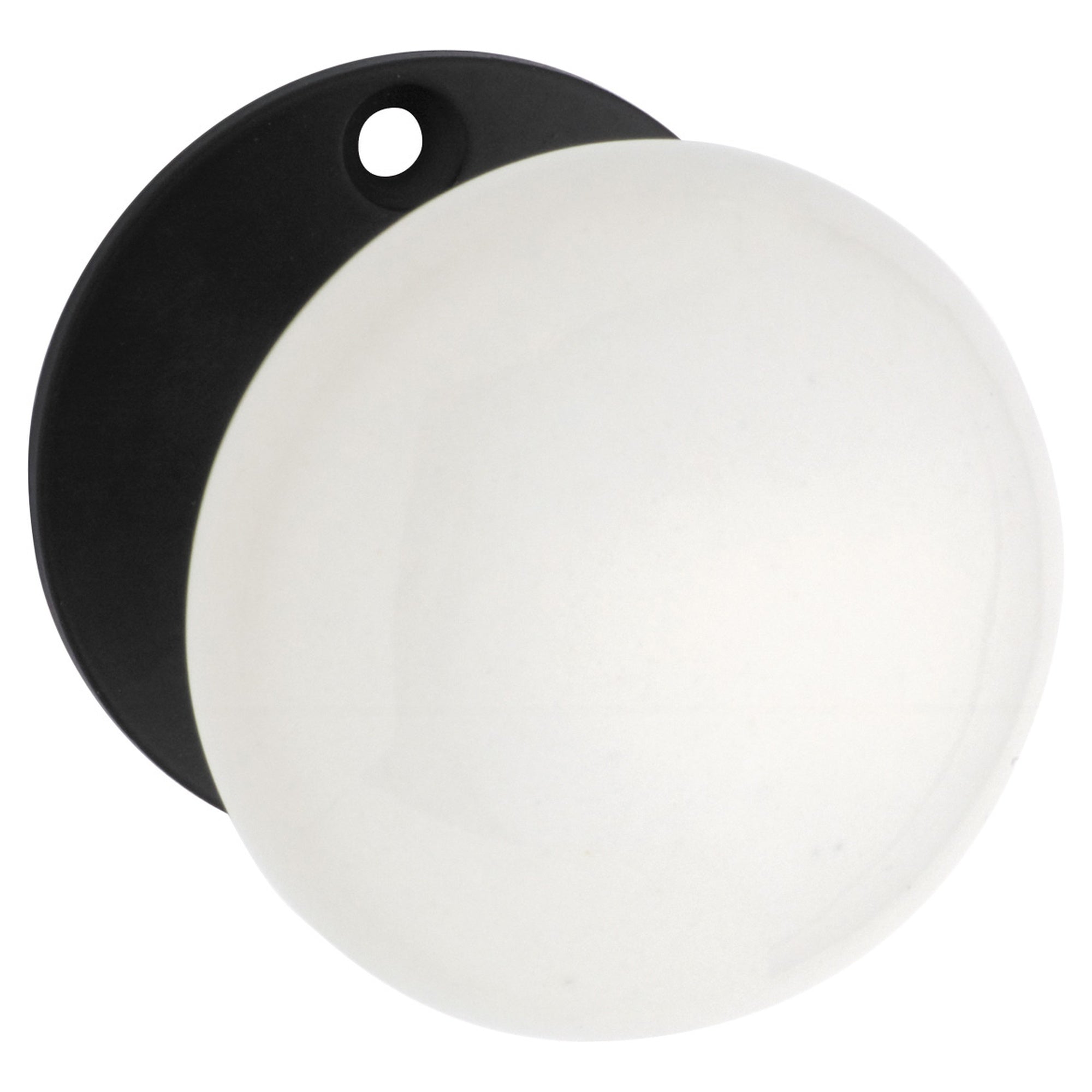 Plain Porcelain Knob on Rose Set, White/Blk Zinc, White & Matte Black Powder