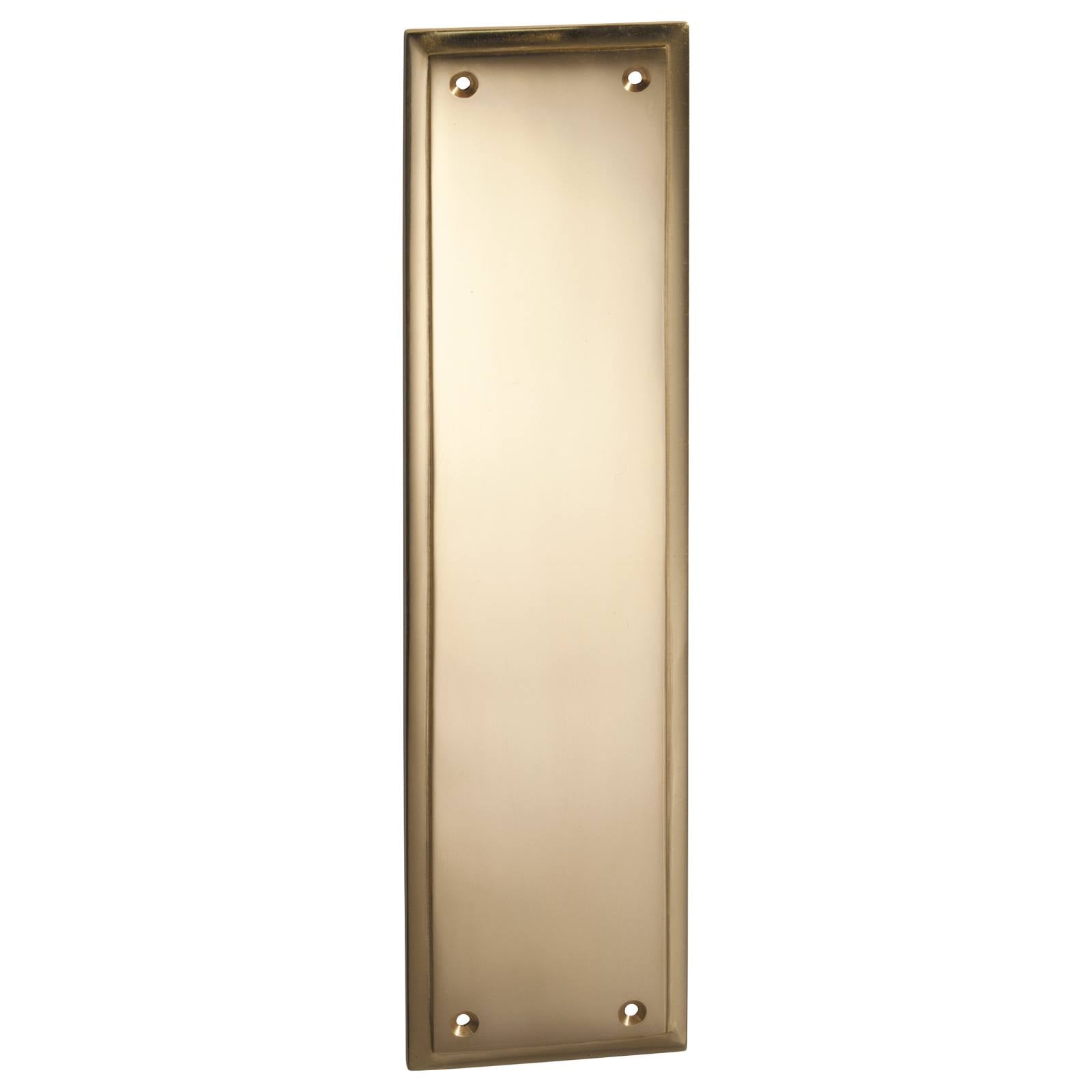 Milton Finger/Push Plate, Polished Brass