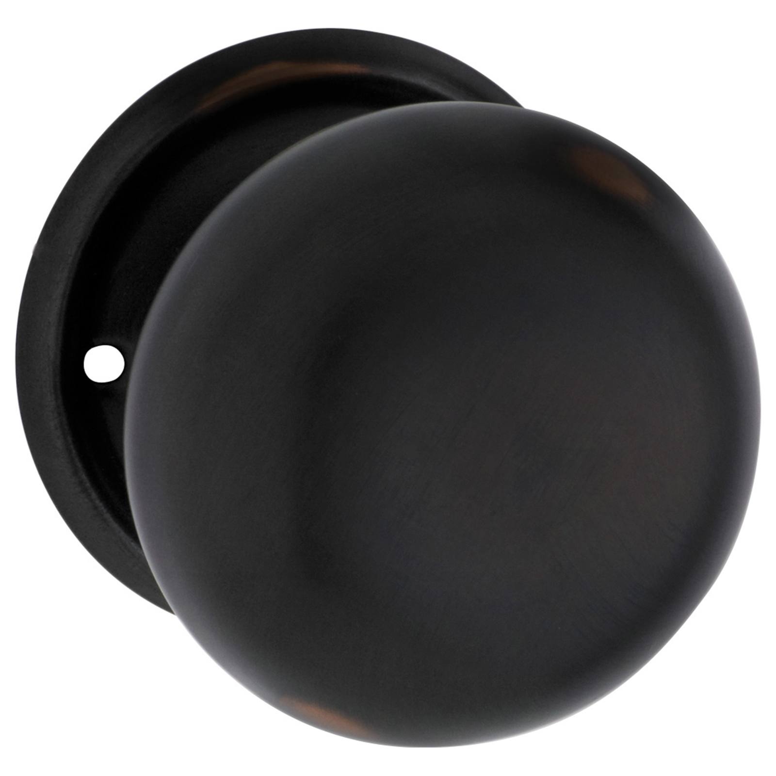 Plain Knob on Rose Set, Antique Copper