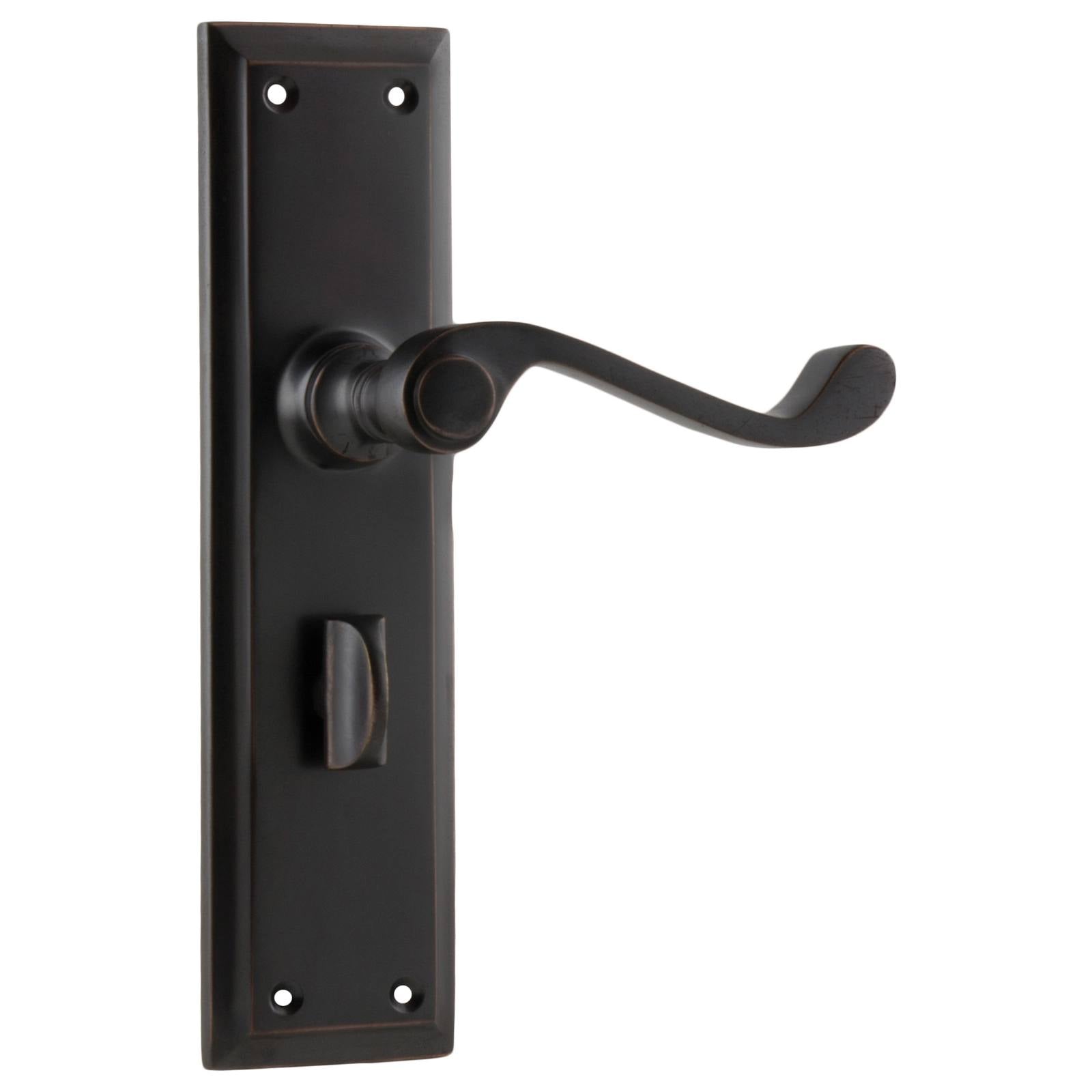 Milton Privacy Lever Set, Antique Copper