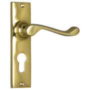 Fremantle Euro Lever Set, Polished Brass