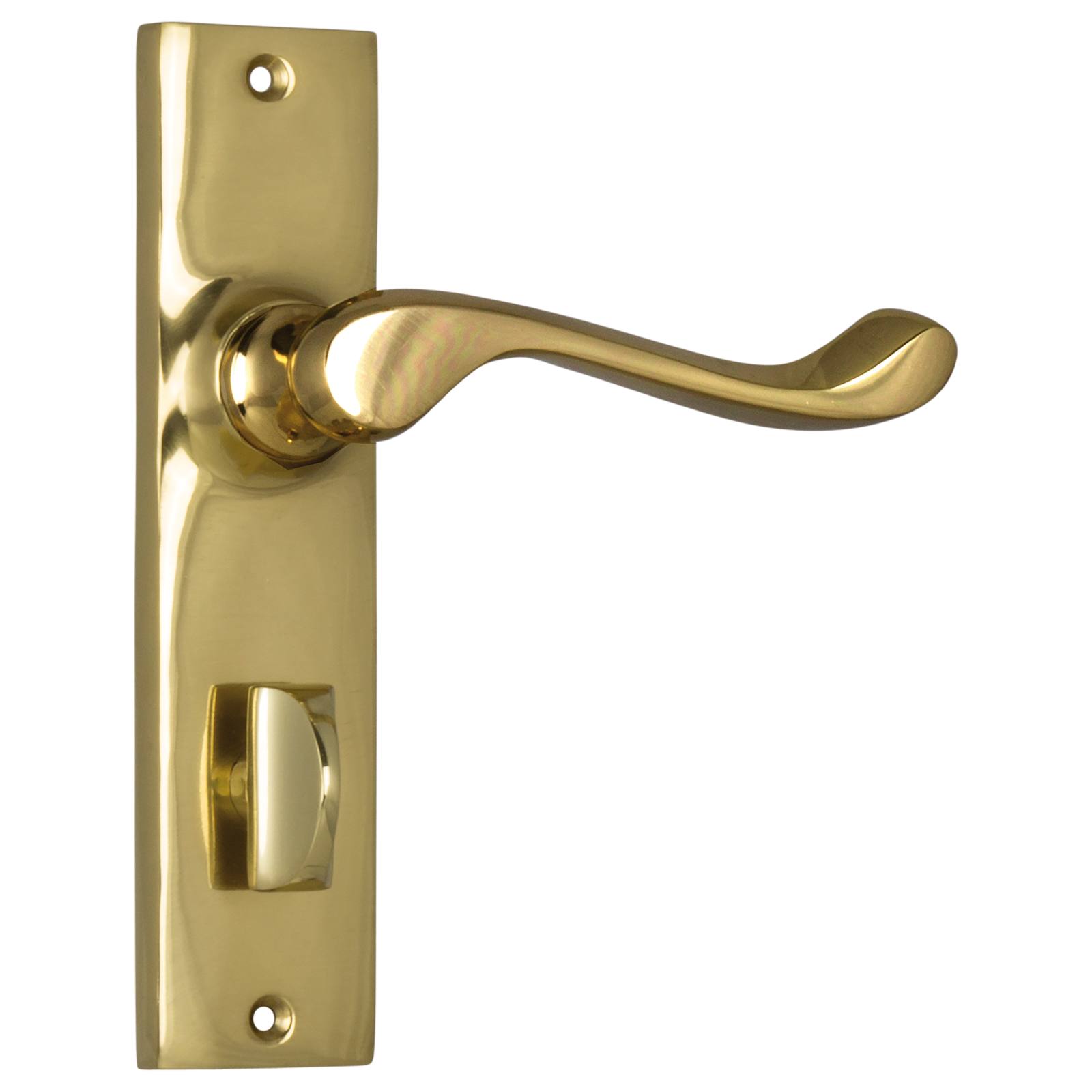 Fremantle Privacy Lever Set, Polished Brass