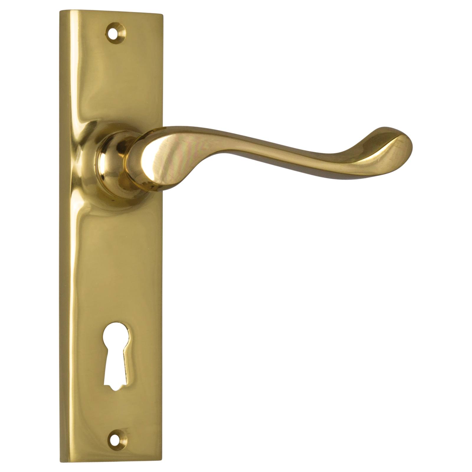 Fremantle Lever Lock Set, Polished Brass