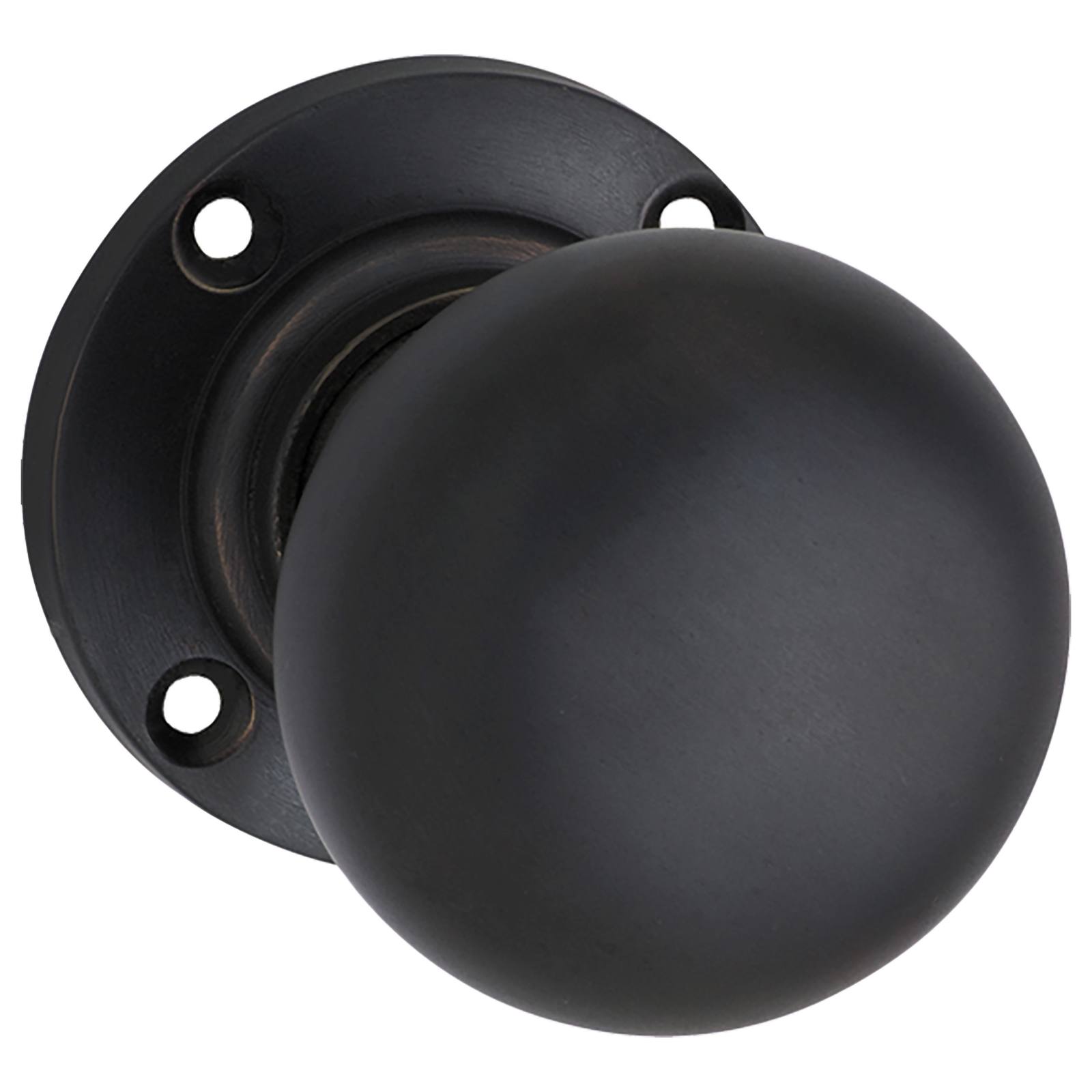 Victorian Knob on Rose Set, Antique Copper