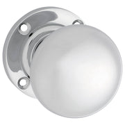 Victorian Knob on Rose Set, Chrome