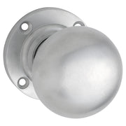 Victorian Round Rose Pair, Satin Chrome
