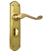 Windsor Privacy Lever Set, Polished Brass