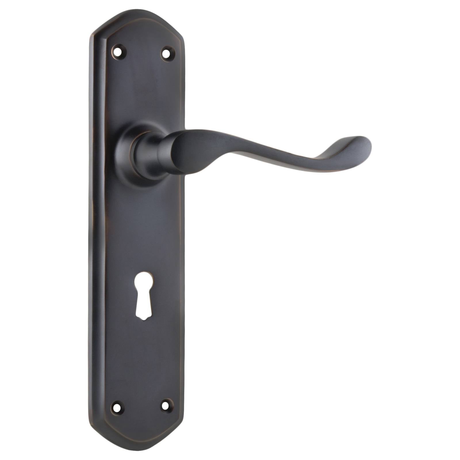 Windsor Lever Lock Set, Antique Copper