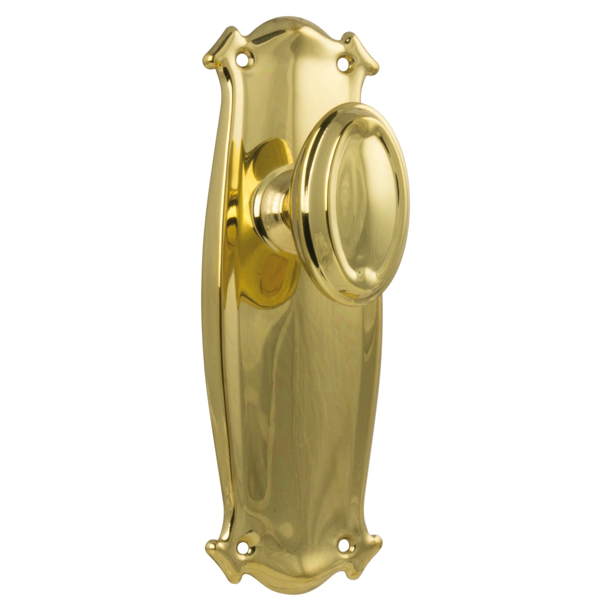 Bungalow Knob Latch Set, Polished Brass