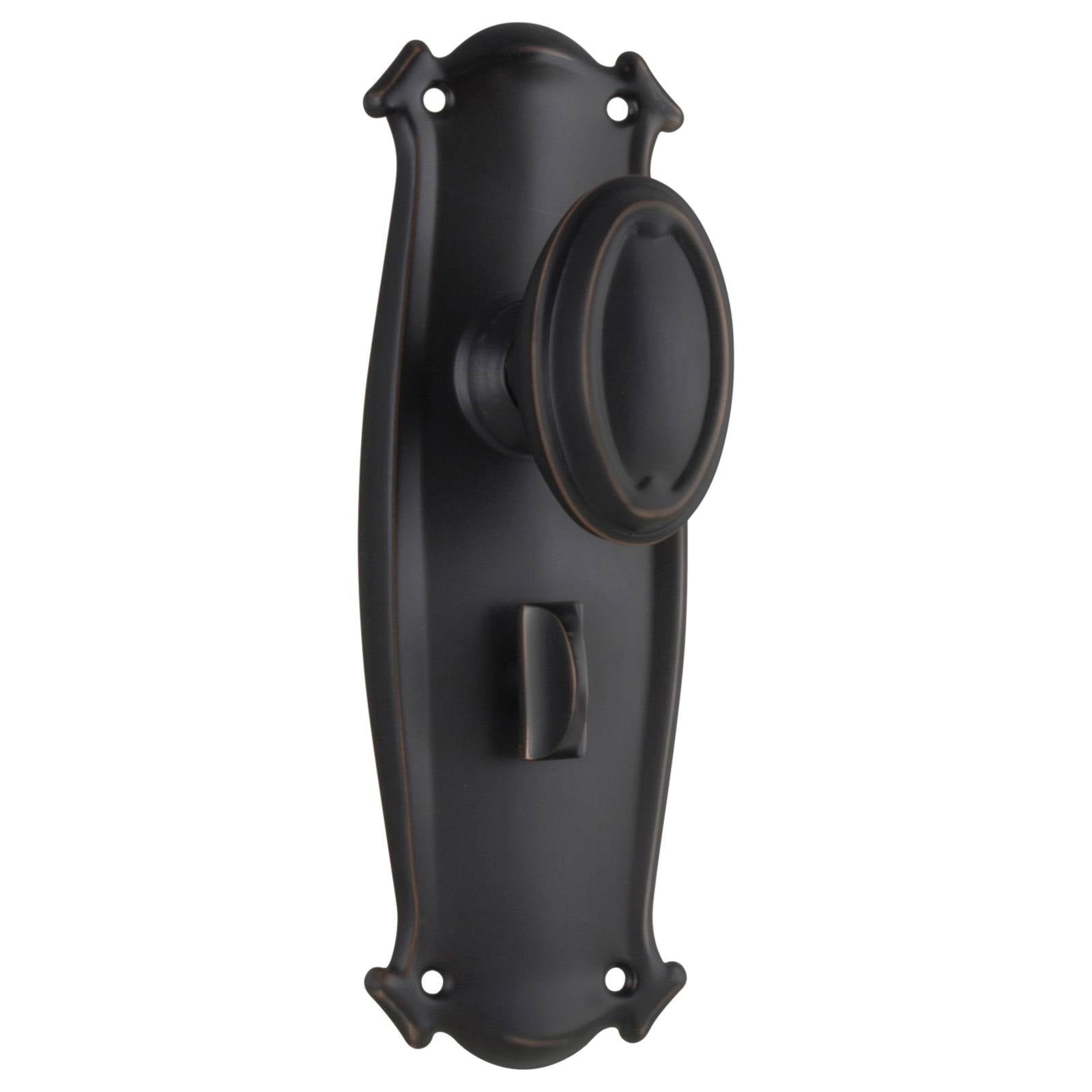 Bungalow Privacy Knob Set, Antique Copper