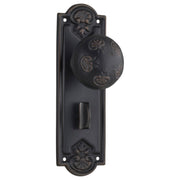 Nouveau Privacy Knob Set, Antique Copper