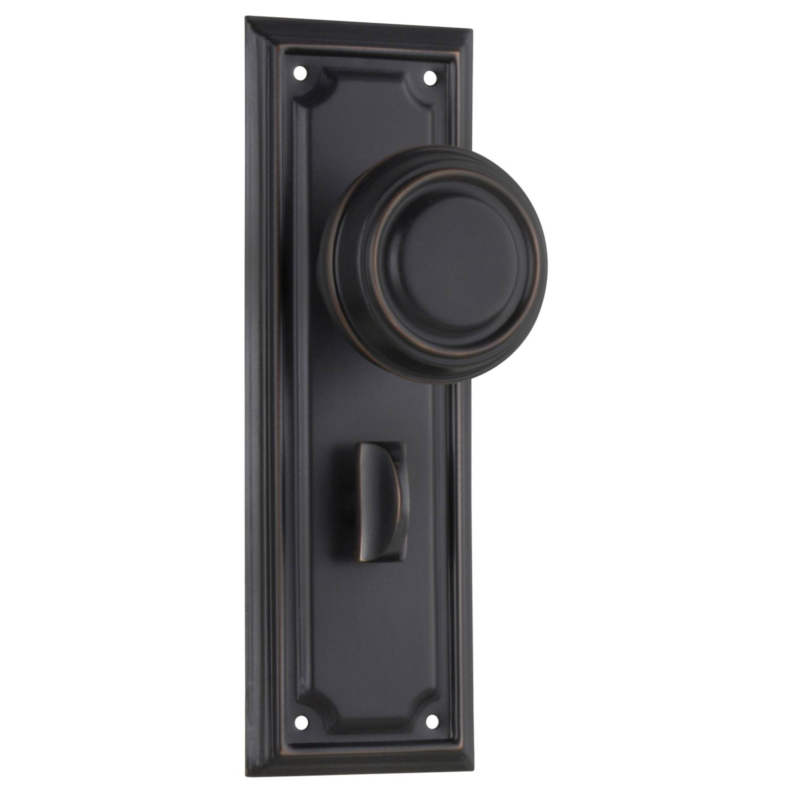 Edwardian Privacy Knob Set, Antique Copper