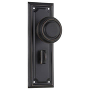 Edwardian Privacy Knob Set, Antique Copper