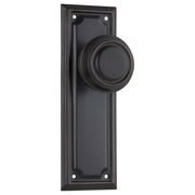 Edwardian Knob Latch Set, Antique Copper