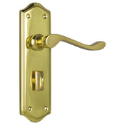 Henley Privacy Lever Set, Polished Brass
