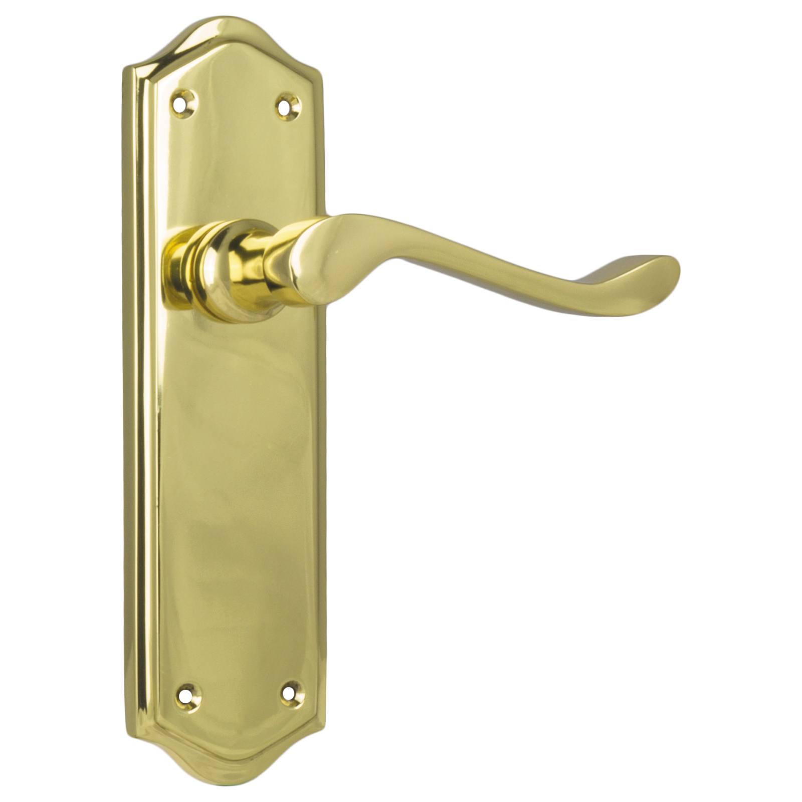 Henley Lever Latch Set, Polished Brass