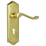 Henley Lever Lock Set, Polished Brass