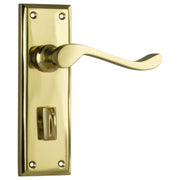 Camden Privacy Lever Set, Polished Brass