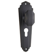 Original Art Deco Euro Knob Set, Antique Copper