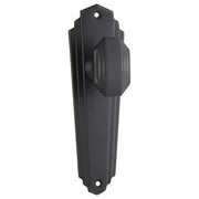 Original Art Deco Knob Latch Set, Antique Copper