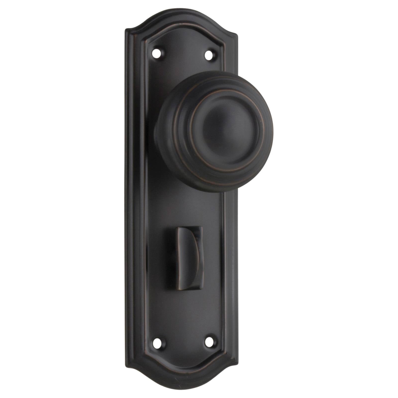 Kensington Privacy Knob Set, Antique Copper