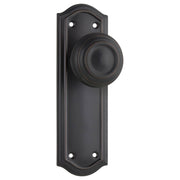 Kensington Knob Latch Set, Antique Copper