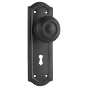 Kensington Knob Lock Set, Antique Copper